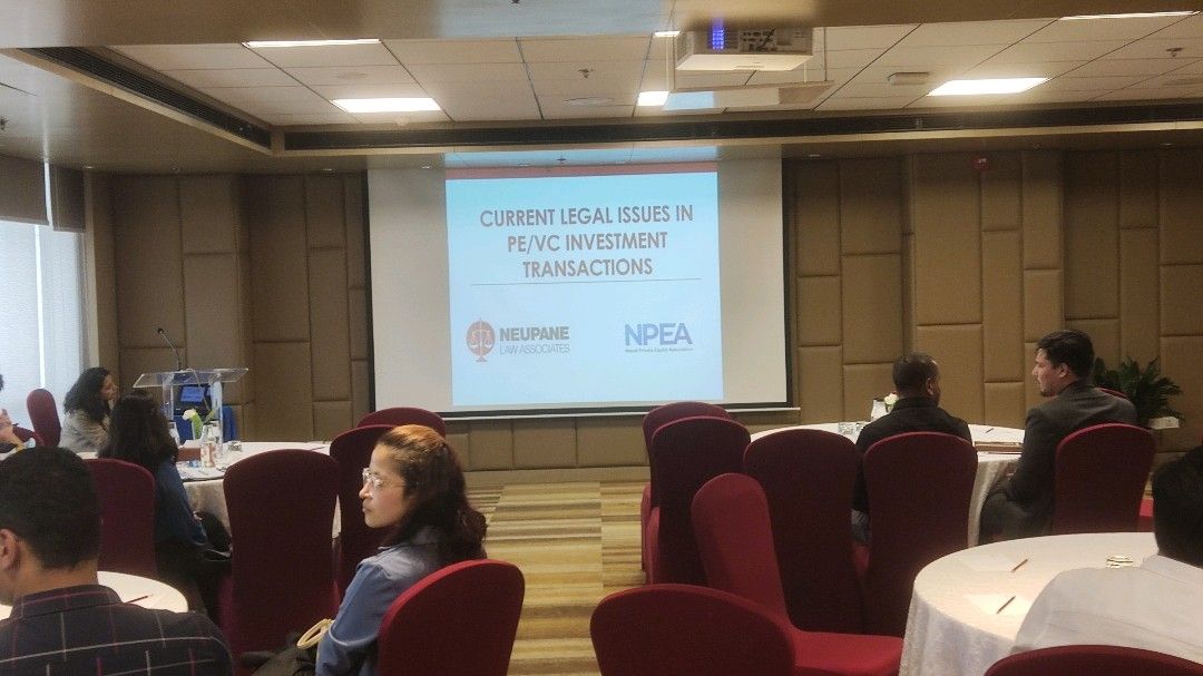 Seminar : Legal issues encompassing PEVC investments and dealmaking in Nepal