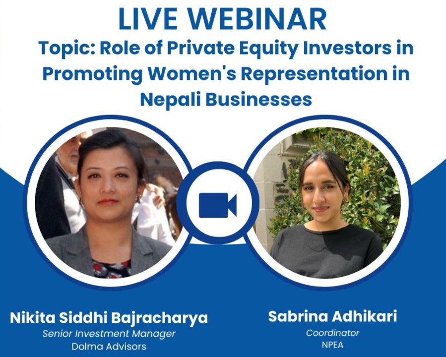 Webinar: Role of Private Equity Investors in Promoting Women’s Representation in Nepali Businesses